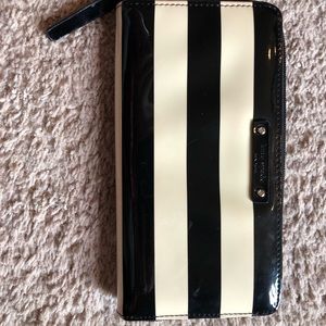 Kate Spade Striped zip around wallet